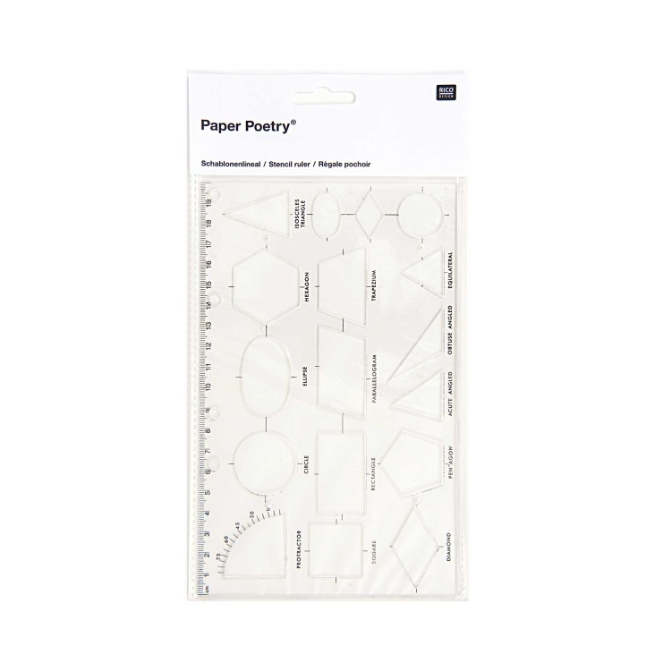 Stencil ruler geometric shapes Arte Epood