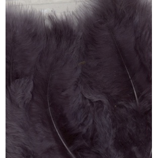 Feathers marabou, 15pcs/ grey