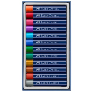 Õlipastellid Faber-Castell 12tk metallik
