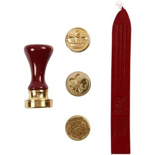 Wax Seal Set, crwon, flowes