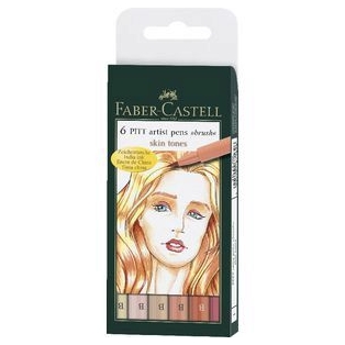 Pintsel-pliiats Faber-Castell PITT artist pen B nahatooni 6tk/pk