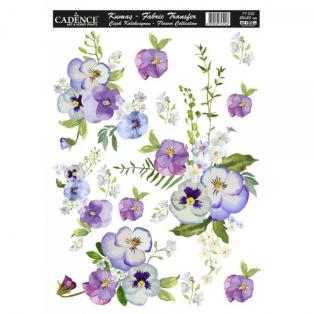 Fabric Transfer, garden pansy