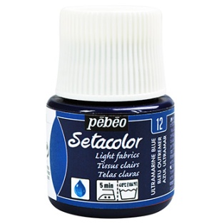 Setacolor Light fabrics 45ml/ 12 ultramarine blue