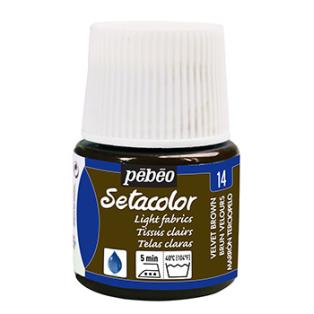 Setacolor Light fabrics 45ml/ 14 velvet brown