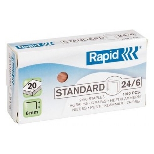 Staples Rapid Standard 24/6 Copper coated Box of 1000