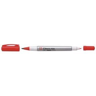 Permanent markerIdenti-Pen 0,4+1.0mm, red