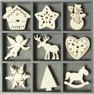 Wooden decoration  45pcs