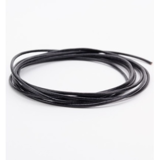 Leather Cord, 2mm, black, 2m