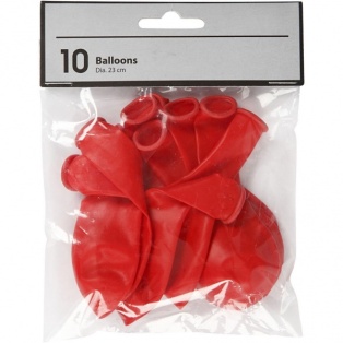 Balloons d-23cm, 10pcs/ red