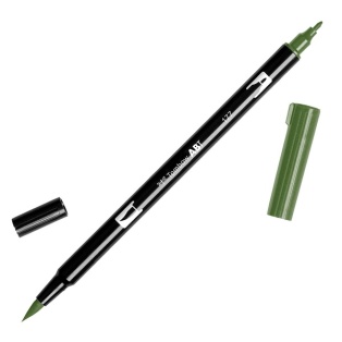 Calligraphy marker Tombow double nib dark jade