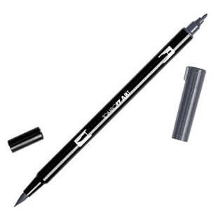 Kalligraafiline marker pintsel-pliiats Tombow N45, topelt ots, cool grey