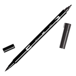 Calligraphy marker Tombow double nib, lamp black