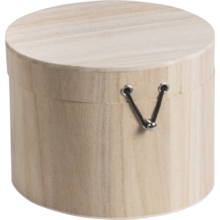 Wooden Box round 15x12cm
