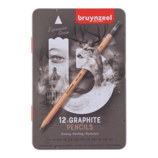 Drawing Pencils Bruynzeel Expression Graphite, 12pcs