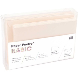 Cards and envelopes C7/A7 15+15pcs/ Ivory
