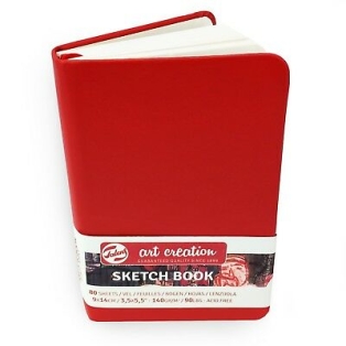 Sketch Book  9x14cm, red 80sh