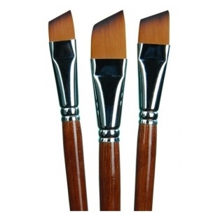 Pintsel süneetiline, lapik viltune, nr 4 pikk vars