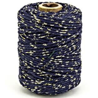 Cotton cord luxe, gold / dark blue