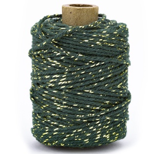 Cotton cord luxe, gold / green gold