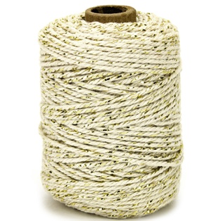 Nöör puuvillane 2mm 50m/ ivory-kuld