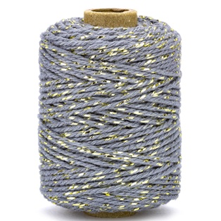 Cotton cord luxe, grey/ gold