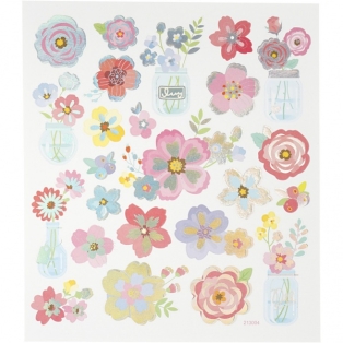 Stickers Flowers, sheet 15x16,5 cm
