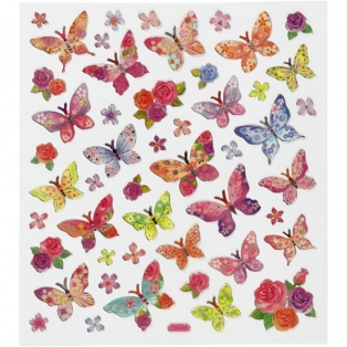 Stickers Butterflies, sheet 15x16,5 cm