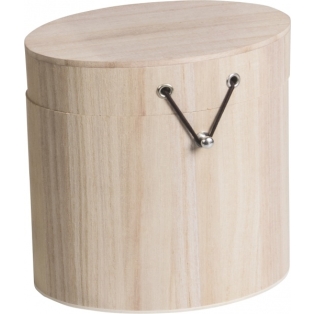 Wooden Box oval 10x15x15cm