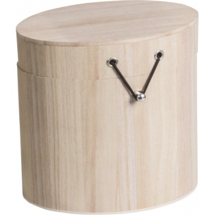 Puidust ovaalne karp 10x15x15cm