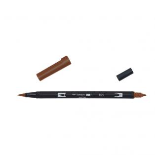 Calligraphy marker Tombow double nib, redwood