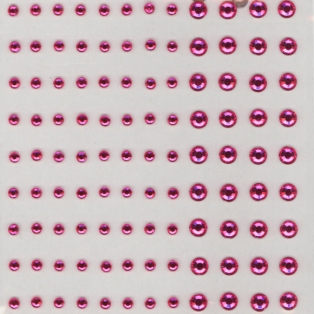 Self-adhesive pearls 3+5mm x108 pink