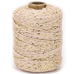 Cotton cord luxe, gold / rose