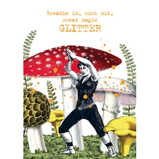 Greeting card B6/ Work out Glitter