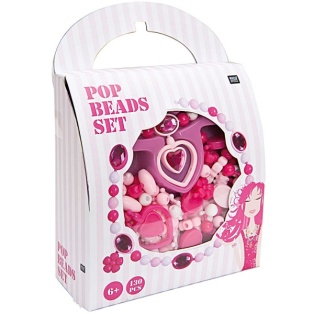 POP BEADS SET, BIG, rose