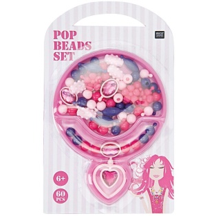 POP BEADS SET, small, rose