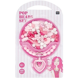 POP BEADS SET, small, rose