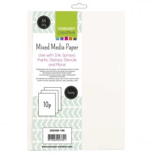 Paper mixed media ivory A4 x10