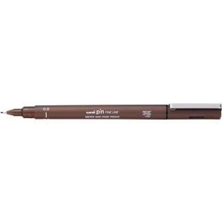 Drawing Pen Uni Pin 0.5, Sepia tone