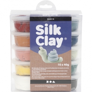 Modelleerimismassi Silk Clay komplekt 10x40g murtud toonid
