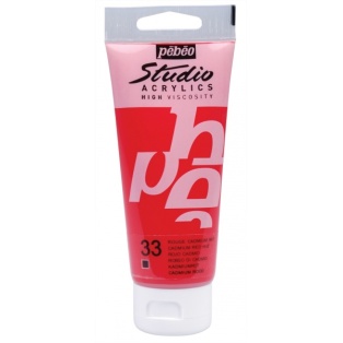 Studio acrylic 33 cadmium red