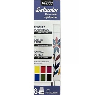 Fabric Paint Set 6x20ml/ Light Fabric