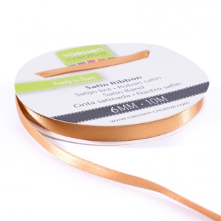 Satin Ribbon w 6mm, 10m/ gold