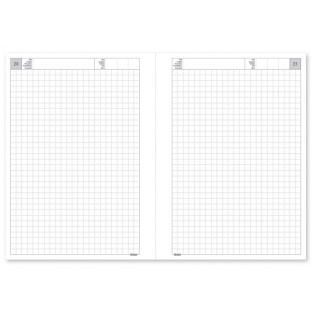 Notebook Timer A5, dateerimata sisu, 155x215mm, ruut, kõvaköide/ Binary