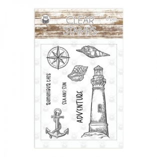 CLEAR STAMP SET BEYOND THE SEA 01 , 8pcs