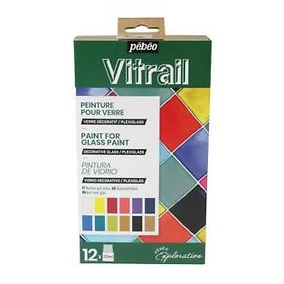 Glass paint set Explore Vitrail 12x20ml