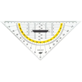 Kolmnurk-mall geomeetriline 45/90, 25cm