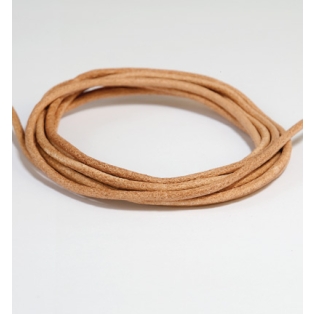Leather Cord, 3mm, natural, 2m