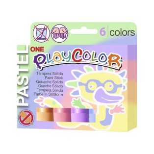 Solid Poster paint Playcolor Pastel One 6pcs set