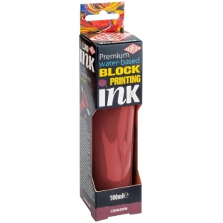 Premium Block Printing Ink Crimson 100ml