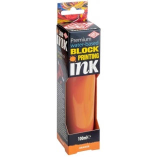 Premium Block Printing Ink Orange 100ml